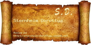 Sternheim Dorottya névjegykártya